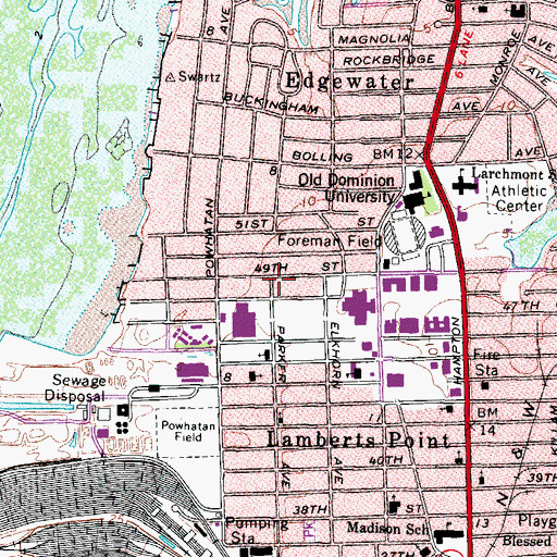 Topographic Map of Writing Center, VA
