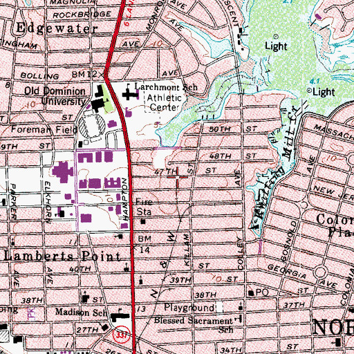 Topographic Map of Art Studio Building, VA