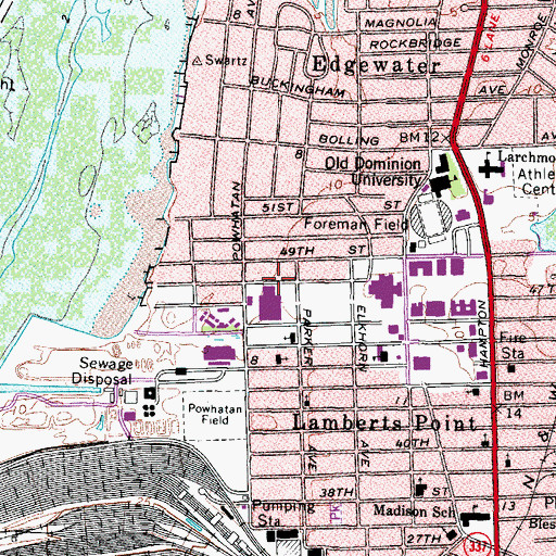 Topographic Map of Benthic Ecology Lab, VA
