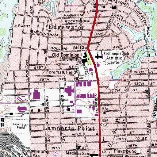 Topographic Map of Dragas International Center, VA