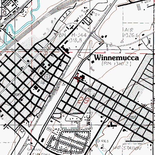 Topographic Map of Harmony Manor Skilled Nursing Facility, NV