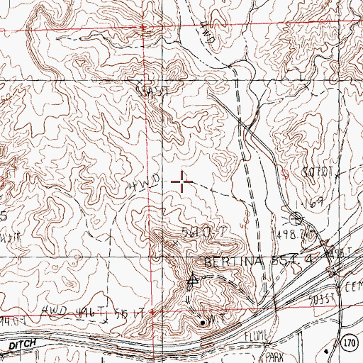 Topographic Map of Highland Manor Mesquite, NV