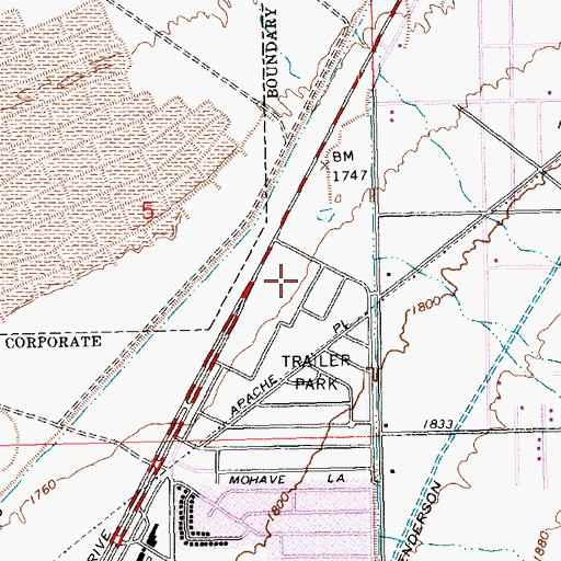 Topographic Map of Henderson Healthcare Center, NV