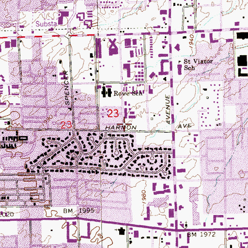 Topographic Map of Harmon Hospital, NV