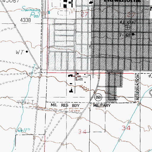 Topographic Map of Lefa Seran Skilled Nursing Facility, NV
