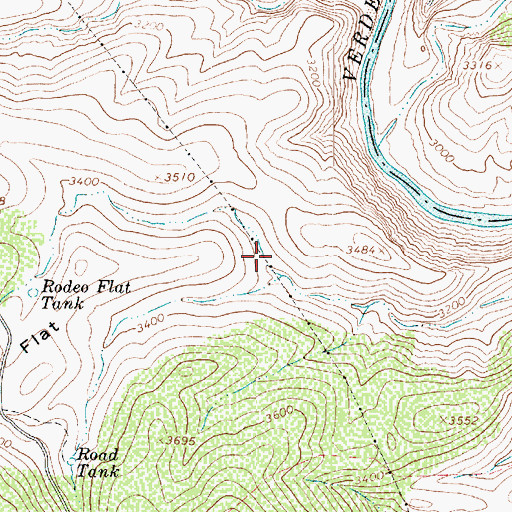 Topographic Map of Monkey Tank, AZ