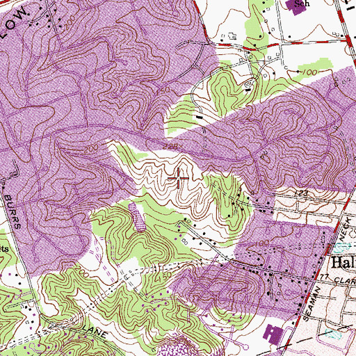 Topographic Map of Half Hollow Hills Country Club, NY