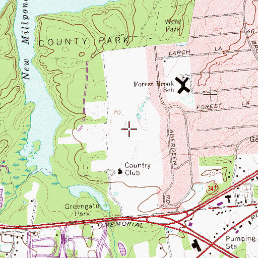 Topographic Map of Stonebridge Golf Links and Country Club, NY
