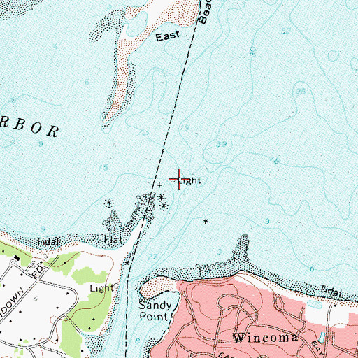 Topographic Map of Huntington Harbor Light, NY