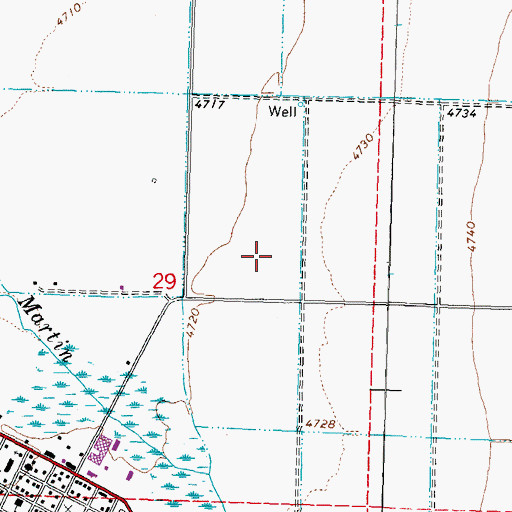 Topographic Map of Minden Elementary School, NV