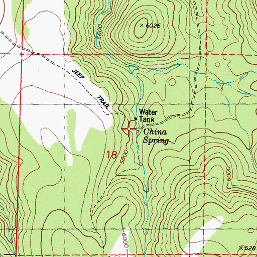Topographic Map of Stoddard and Jewel Jacobsen High School, NV