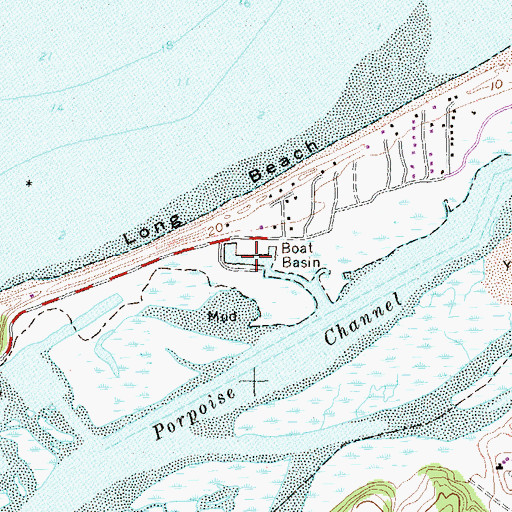Topographic Map of Smithtown Bay Yacht Club, NY