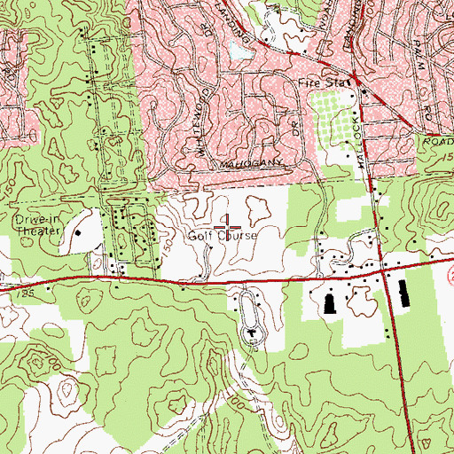 Topographic Map of Rolling Oaks Country Club, NY