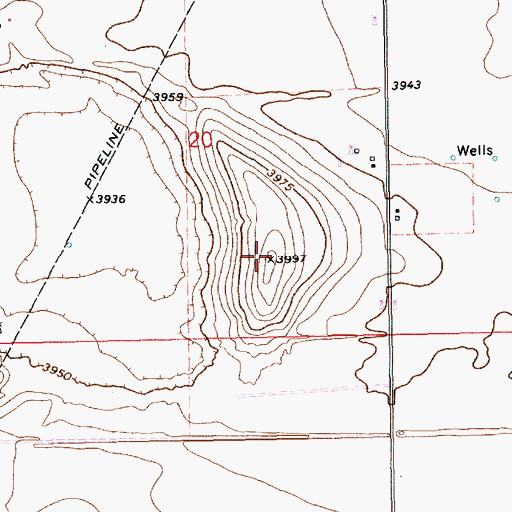 Topographic Map of Buffalo Soldier Hill, NM