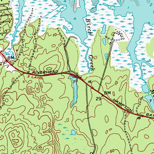 Topographic Map of Birch Creek Pond, NY