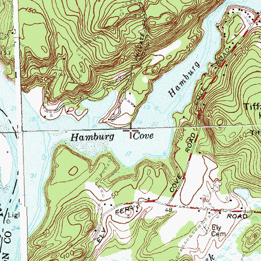 Topographic Map of Hamburg Cove, CT