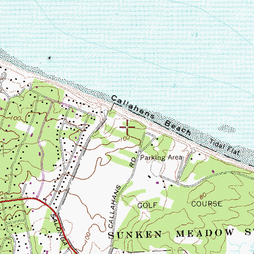 Topographic Map of Callahan's Beach Park, NY
