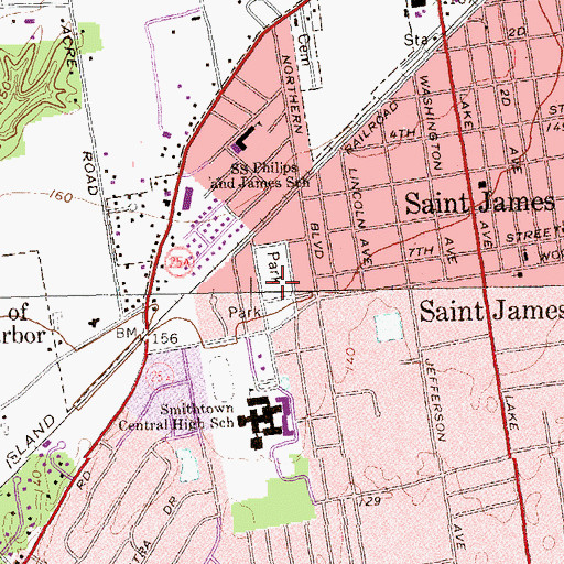 Topographic Map of Gaynor Park, NY