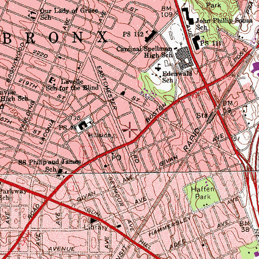 Topographic Map of New York Ladder Company 51, NY