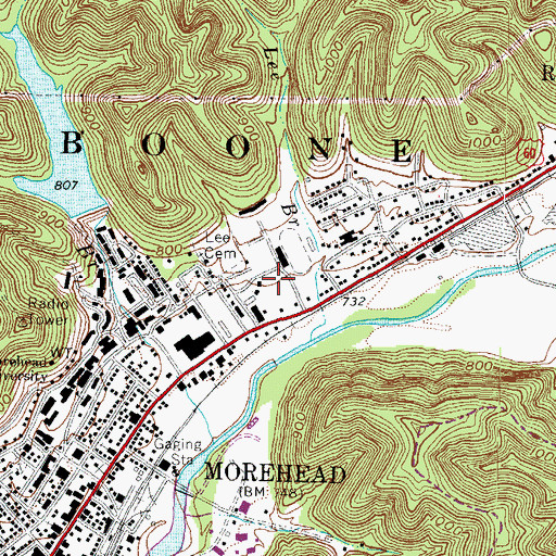 Topographic Map of Academic-Athletic Center, KY