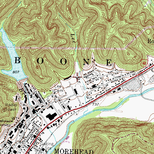 Topographic Map of Allen Field, KY