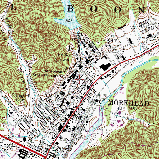 Topographic Map of Baptist Student Union, KY