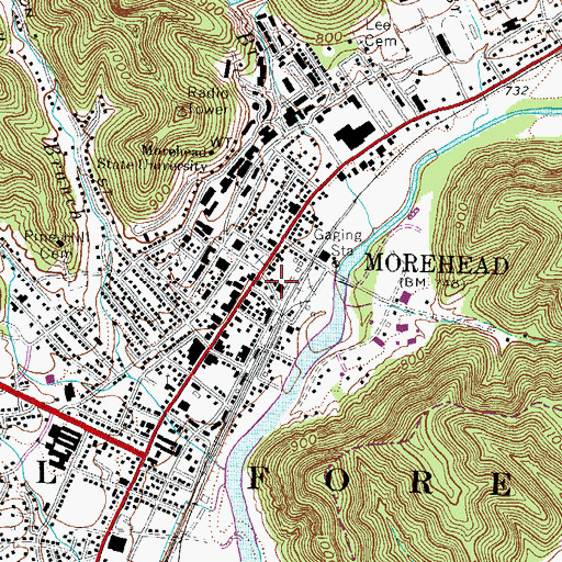 Topographic Map of Cora Wilson Stewart Moonlight School, KY