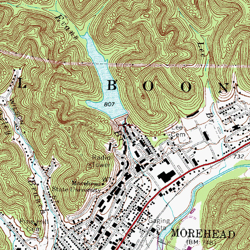 Topographic Map of Eagle Lake Apartments, KY
