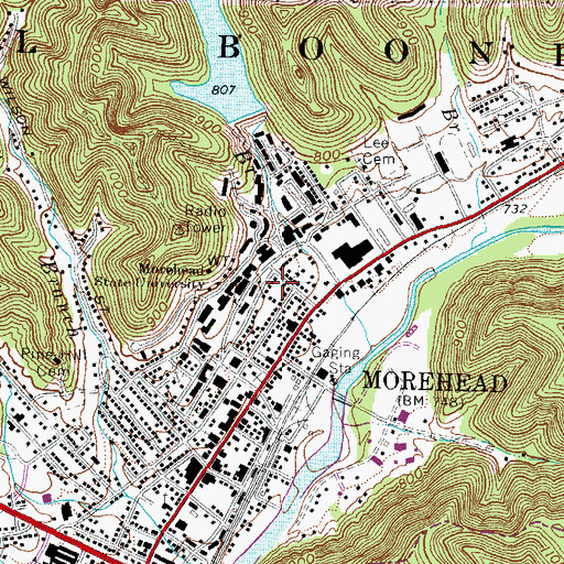 Topographic Map of Honors House, KY