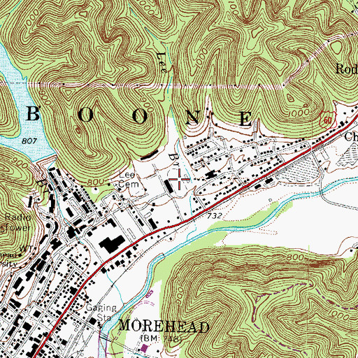 Topographic Map of Jayne Stadium, KY