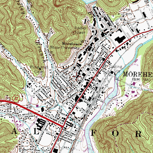Topographic Map of Lloyd Cassity Building, KY