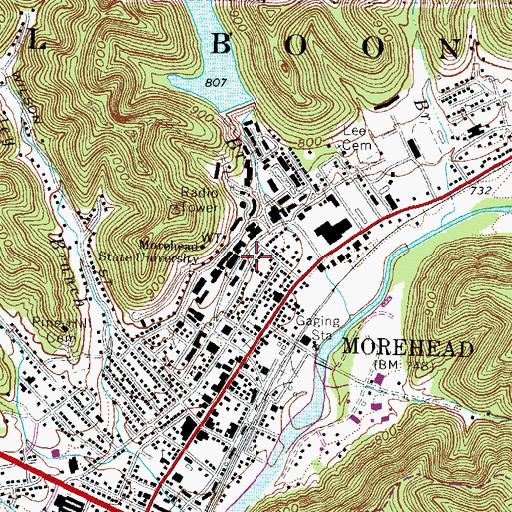 Topographic Map of Multicultural Student Services, KY