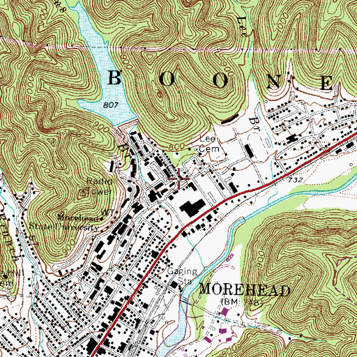 Topographic Map of Normal Hall, KY