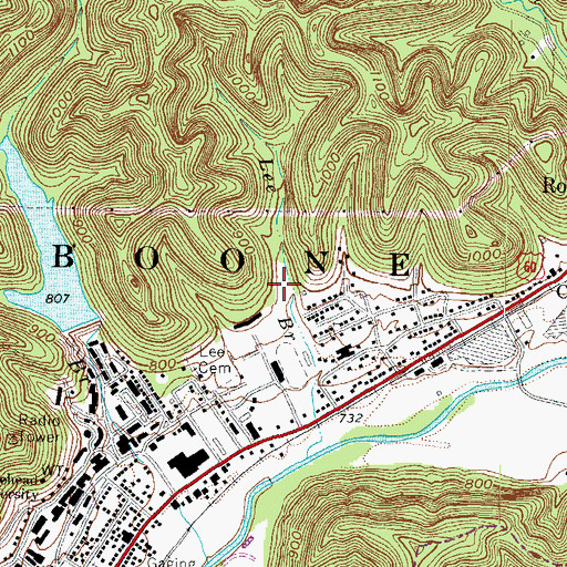 Topographic Map of University Softball Field, KY