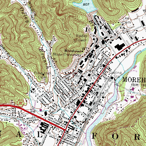 Topographic Map of Water Testing Laboratory, KY