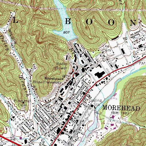 Topographic Map of West Mignon Hall, KY