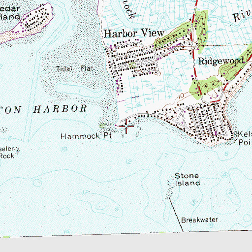 Topographic Map of Hammock Point, CT