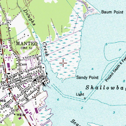 Topographic Map of Roanoke Island Festival Park, NC