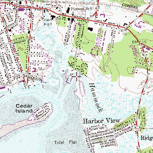 Topographic Map of Hammock River, CT