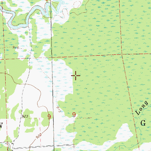 Topographic Map of Bibon Swamp State Natural Area, WI