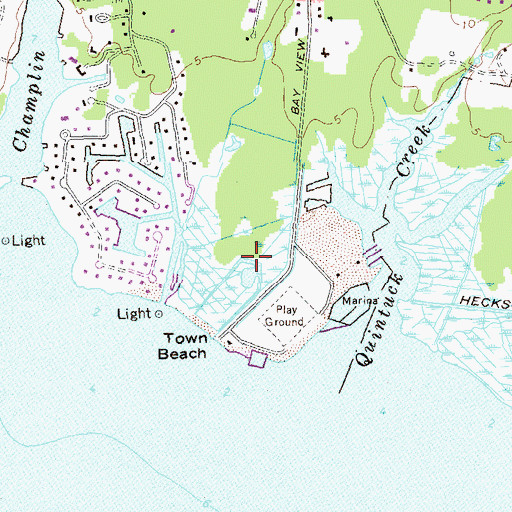 Topographic Map of Islip Meadows County Nature Preserve, NY
