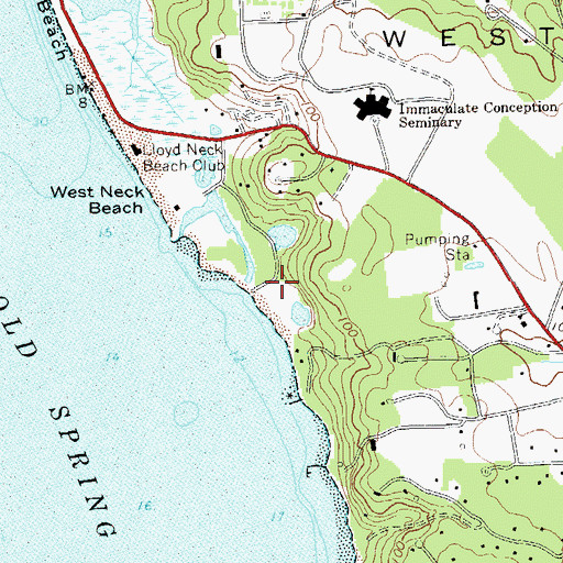 Topographic Map of Lloyd Harbor Village Park, NY
