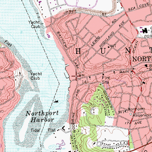Topographic Map of Northport Park, NY