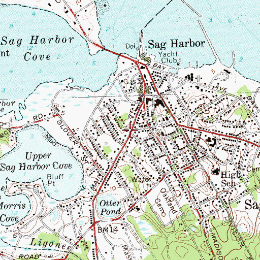 Topographic Map of Sag Harbor Whaling Museum, NY