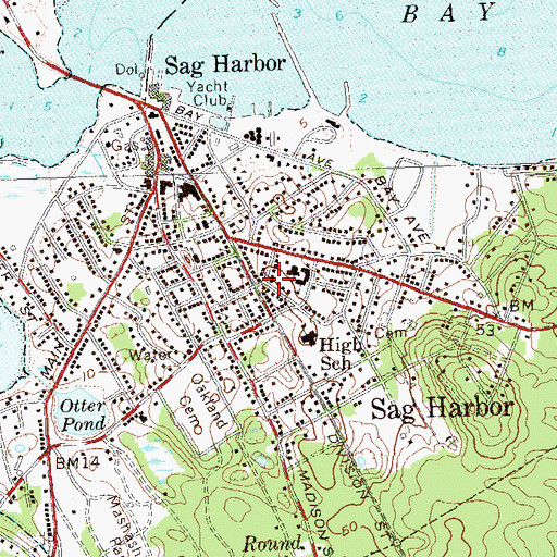 Topographic Map of Temple Adas Israel, NY