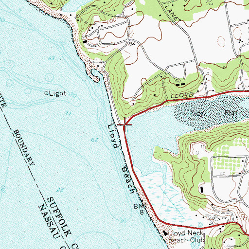 Topographic Map of Columbia Grove, NY