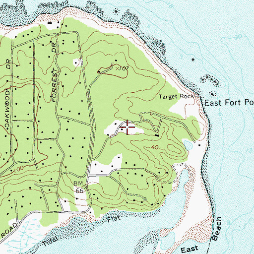 Topographic Map of Eberstadt, NY