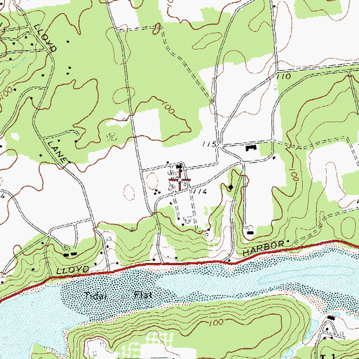 Topographic Map of Marshall Field Estate, NY