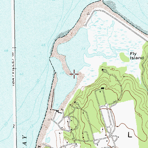 Topographic Map of The Meadows, NY