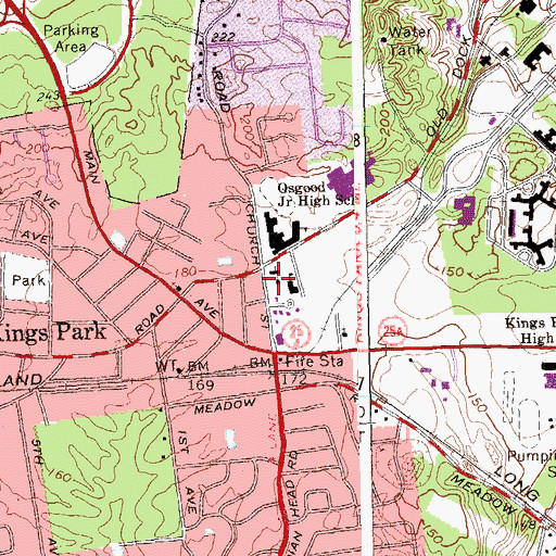 Topographic Map of Saint Josephs Church, NY